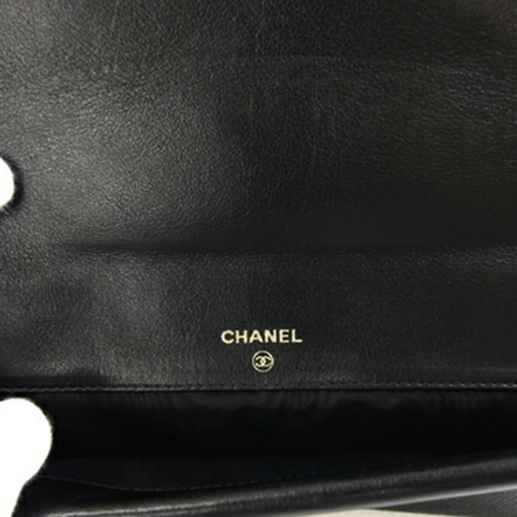 CHANEL Black Caviar Leather Logo Wallet - Picture 5 of 10